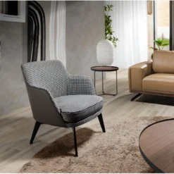 Fauteuil En Tissu Pied-de-poule 5011 ANGEL CERDA -Promos Fauteora Magasin fauteuil 18429947