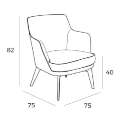 Fauteuil En Tissu Pied-de-poule 5011 ANGEL CERDA -Promos Fauteora Magasin fauteuil 18429951