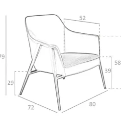 Fauteuil En Tissu Et Croûte De Cuir 5080 ANGEL CERDA -Promos Fauteora Magasin fauteuil 18430095