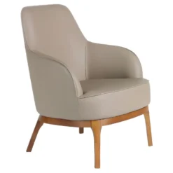 Fauteuil En Croûte De Cuir Et Pieds En Bois 5043 ANGEL CERDA