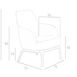 Fauteuil En Croûte De Cuir Et Pieds En Bois 5043 ANGEL CERDA -Promos Fauteora Magasin fauteuil 18430145