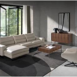 Fauteuil Pivotant En Cuir Gris 5090 ANGEL CERDA -Promos Fauteora Magasin fauteuil 18438015