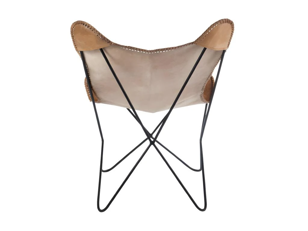 Chaise Lounge Cuir/Métal Cognac Patiné - HOHA 5 Chaise Lounge Cuir/Métal Cognac Patiné - HOHA – Image 3