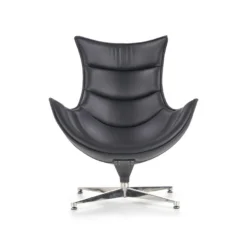 Fauteuil Design En Cuir Reconstitué -86 Cm X 84 Cm X 96 Cm - Noir -Promos Fauteora Magasin fauteuil 18836395