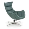 Fauteuil Design En Cuir Reconstitué 86 Cm X 84 Cm X 96 Cm - Vert -Promos Fauteora Magasin fauteuil 18836417