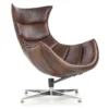 Fauteuil Design En Cuir Reconstitué 86 Cm X 84 Cm X 96 Cm- Marron -Promos Fauteora Magasin fauteuil 18836455