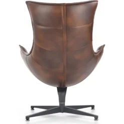 Fauteuil Design En Cuir Reconstitué 86 Cm X 84 Cm X 96 Cm- Marron -Promos Fauteora Magasin fauteuil 18836461