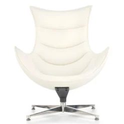 Fauteuil Design En Cuir Reconstitué 86 Cm X 84 Cm X 96 Cm - Blanc -Promos Fauteora Magasin fauteuil 18836473