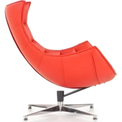 Fauteuil Design En Cuir Reconstitué 86 Cm X 84 Cm X 96 Cm - Rouge -Promos Fauteora Magasin fauteuil 18836507