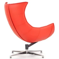 Fauteuil Design En Cuir Reconstitué 86 Cm X 84 Cm X 96 Cm - Rouge -Promos Fauteora Magasin fauteuil 18836509