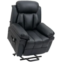 Fauteuil Releveur Inclinable Avec Repose-pied Ajustable - Fauteuil De Relaxation électrique - Revêtement Synthétique Noir 8 Fauteuil Releveur Inclinable Avec Repose-pied Ajustable - Fauteuil De Relaxation électrique - Revêtement Synthétique Noir -Promos Fauteora Magasin fauteuil 18852575