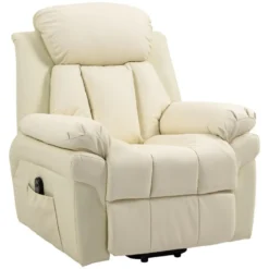 Fauteuil Releveur Inclinable Avec Repose-pied Ajustable - Fauteuil De Relaxation électrique - Revêtement Synthétique Crème 8 Fauteuil Releveur Inclinable Avec Repose-pied Ajustable - Fauteuil De Relaxation électrique - Revêtement Synthétique Crème -Promos Fauteora Magasin fauteuil 18852585