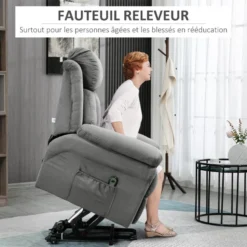 Fauteuil De Relaxation électrique Fauteuil Releveur Inclinable Avec Repose-pied Ajustable Tissu Gris 11 Fauteuil De Relaxation électrique Fauteuil Releveur Inclinable Avec Repose-pied Ajustable Tissu Gris -Promos Fauteora Magasin fauteuil 18857747