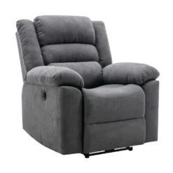 Fauteuil Relax électrique En Tissu Gris BUROLO -Promos Fauteora Magasin fauteuil 18878009