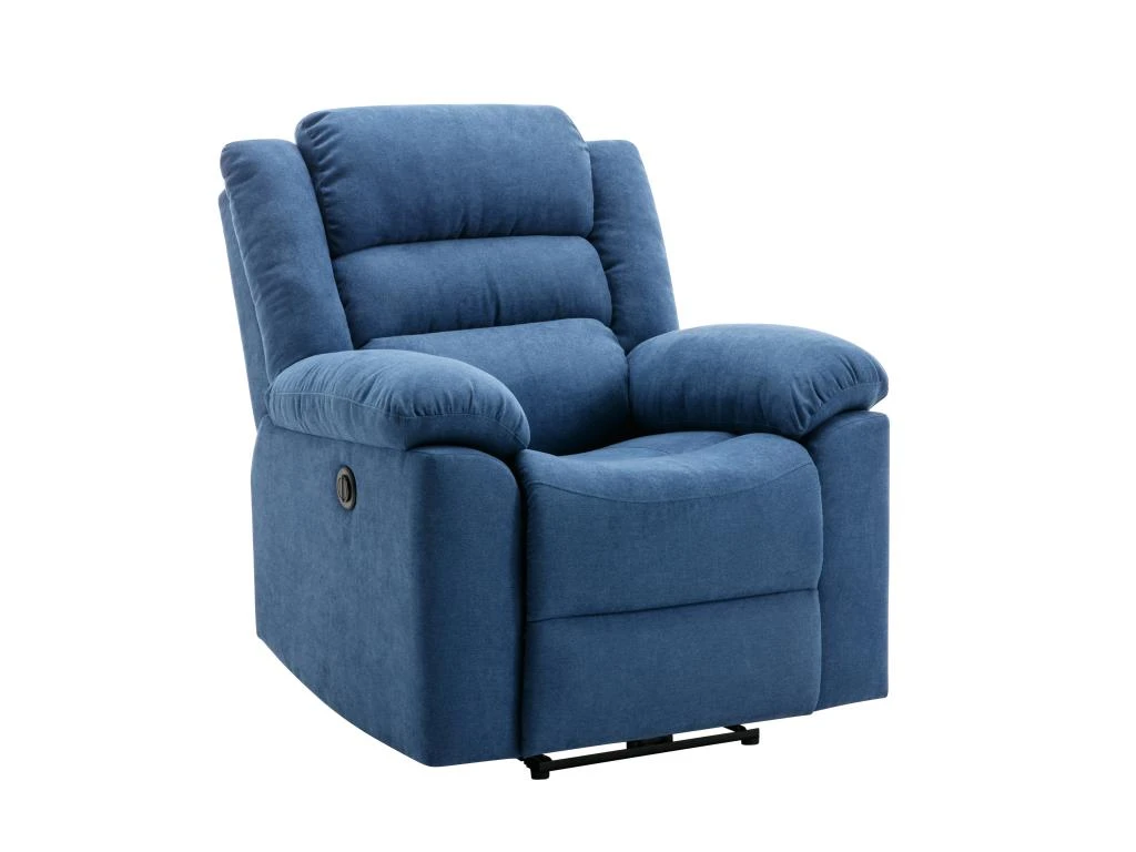Fauteuil Relax électrique En Tissu Bleu BUROLO 4 Fauteuil Relax électrique En Tissu Bleu BUROLO – Image 2