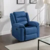 Fauteuil Relax électrique En Tissu Bleu BUROLO -Promos Fauteora Magasin fauteuil 18878079