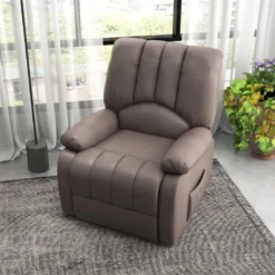 Fauteuil De Relaxation électrique - Fauteuil Releveur Inclinable - Repose-pied Ajustable - Microfibre Polyester Gris -Promos Fauteora Magasin fauteuil 18881239