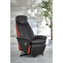 Fauteuil Inclinable Design - Noir/Rouge