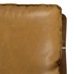 GASTON - Fauteuil Incliné Vintage Cuir Marron Cognac, Structure En Bois -Promos Fauteora Magasin fauteuil 18896445