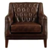 Fauteuil En Cuir COLBERT - Marron 2 Fauteuil En Cuir COLBERT - Marron -Promos Fauteora Magasin fauteuil 190129