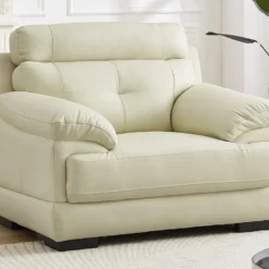 Fauteuil En Cuir De Buffle MANUELLA - Blanc Ivoire 28 Fauteuil En Cuir De Buffle MANUELLA - Blanc Ivoire -Promos Fauteora Magasin fauteuil 19079655