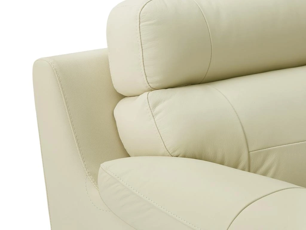 Fauteuil En Cuir De Buffle MANUELLA - Blanc Ivoire 6 Fauteuil En Cuir De Buffle MANUELLA - Blanc Ivoire – Image 4