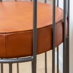 Fauteuil En Cuir Et Métal Aly -Promos Fauteora Magasin fauteuil 19149285