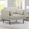 Fauteuil En Tissu Beige Et Pieds En Métal ISABELLA -Promos Fauteora Magasin fauteuil 19162445