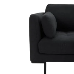 Fauteuil En Tissu Anthracite Et Pieds En Métal ISABELLA -Promos Fauteora Magasin fauteuil 19219597