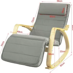 Fauteuil À Bascule Avec Repose-pied Réglable Rocking Chair Fauteuil Relax Gris, Fst16-dg -Promos Fauteora Magasin fauteuil 19308123