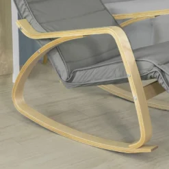 Fauteuil À Bascule Avec Repose-pied Réglable Rocking Chair Fauteuil Relax Gris, Fst16-dg -Promos Fauteora Magasin fauteuil 19308133