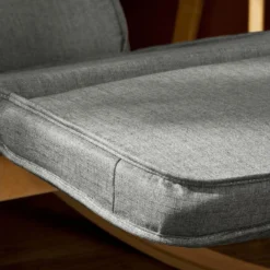 Rocking Chair Fauteuil à Bascule Berçante Avec Repose-pieds Réglable Bouleau+ 1 Pochette, FST18-DG -Promos Fauteora Magasin fauteuil 19308149