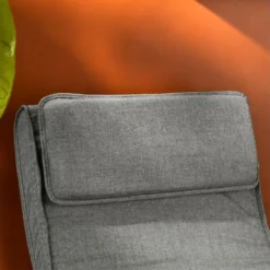 Rocking Chair Fauteuil à Bascule Berçante Avec Repose-pieds Réglable Bouleau+ 1 Pochette, FST18-DG -Promos Fauteora Magasin fauteuil 19308151