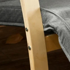 Rocking Chair Fauteuil à Bascule Berçante Avec Repose-pieds Réglable Bouleau+ 1 Pochette, FST18-DG -Promos Fauteora Magasin fauteuil 19308153