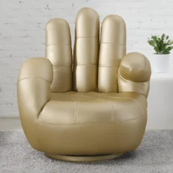 Fauteuil Main Pivotant CATCHY En Simili - Doré 16 Fauteuil Main Pivotant CATCHY En Simili - Doré -Promos Fauteora Magasin fauteuil 194152