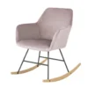 Chaise à Bascule Avec Accoudoirs Fauteuil De Relaxation Pieds Confortable Haute Qualité Élégant (Rose),SoBuyFST68-P -Promos Fauteora Magasin fauteuil 19421303