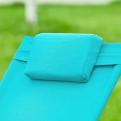 SoBuy OGS28-HBx2 Lot De 2 Fauteuils à Bascule Avec Repose-Pieds - Turquoise -Promos Fauteora Magasin fauteuil 19507177