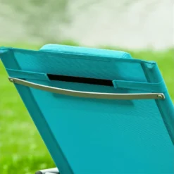 SoBuy OGS28-HBx2 Lot De 2 Fauteuils à Bascule Avec Repose-Pieds - Turquoise -Promos Fauteora Magasin fauteuil 19507179