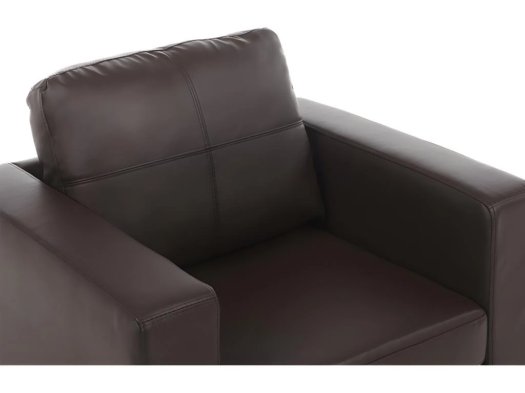 Fauteuil En Simili ACKLEY - Marron 7 Fauteuil En Simili ACKLEY - Marron – Image 5