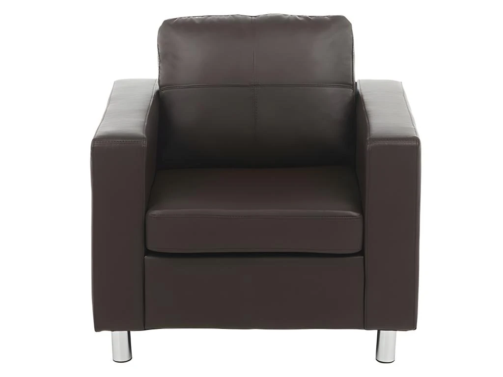 Fauteuil En Simili ACKLEY - Marron 4 Fauteuil En Simili ACKLEY - Marron – Image 2
