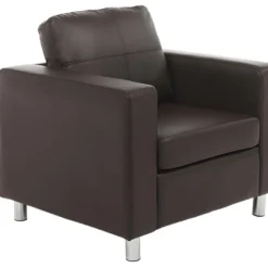 Fauteuil En Simili ACKLEY - Marron
