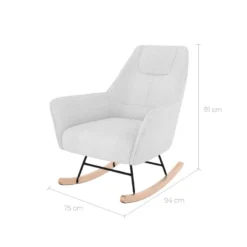 Rocking Chair Shaun Blanc -Promos Fauteora Magasin fauteuil 19814051