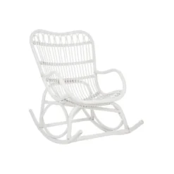 Rocking Chair Rotin Blanc - RICKY