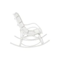 Rocking Chair Rotin Blanc - RICKY -Promos Fauteora Magasin fauteuil 19815549