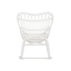 Rocking Chair Rotin Blanc - RICKY -Promos Fauteora Magasin fauteuil 19815551