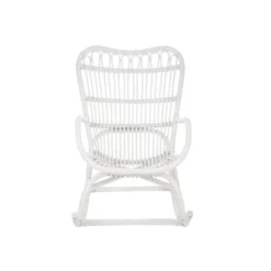 Rocking Chair Rotin Blanc - RICKY -Promos Fauteora Magasin fauteuil 19815553