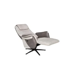 Fauteuil Pivotant Relax électrique Brun/Mastic - ZENIA 9 Fauteuil Pivotant Relax électrique Brun/Mastic - ZENIA -Promos Fauteora Magasin fauteuil 19815571