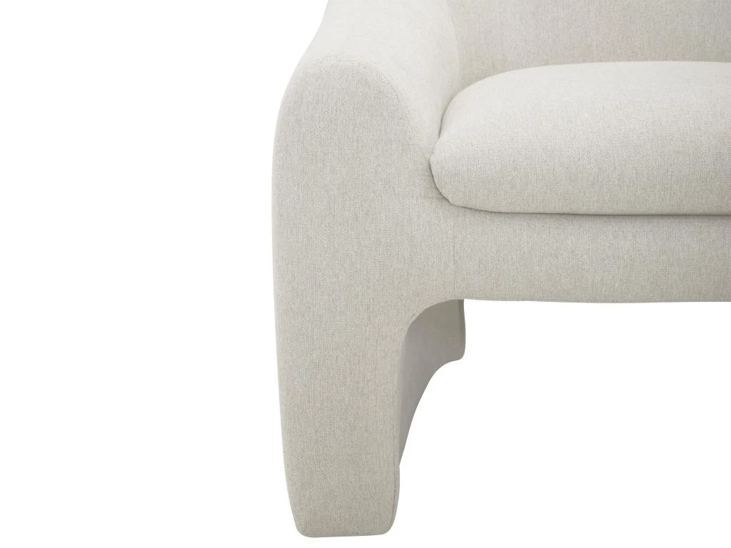 Fauteuil En Tissu Beige DORINE 8 Fauteuil En Tissu Beige DORINE – Image 6