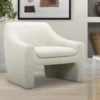 Fauteuil En Tissu Beige DORINE -Promos Fauteora Magasin fauteuil 19820753