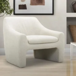 Fauteuil En Tissu Beige DORINE